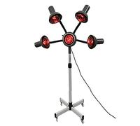 Infrarouge Chaleur Lampe, 5 tête Cheveux Couleur Processeur rouge Lumière LED, 750W Debout/fixé au mur Sèche-cheveux Coiffure Accélérateur Salon Thérapie Beauté Équipement,Gris,A