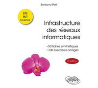 Infrastructure des réseaux informatiques 50 fiches synthétiques et 100 exercices corrigés - Bertrand Petit - Ellipses - broché - Manuel
