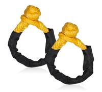 Infreecs Lot de 2 manilles souples, résistance à la rupture 17T, corde de récupération synthétique avec protection de tuyau de sangle, manille souple pour récupération hors route, remorquage, camion