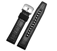 INFRI Bracelet de montre en cuir véritable avec fond en silicone pour SRPD76K1 SRPE80K1 SRPE79K1 SRPE79K1 Bracelet sport étanche 22 mm Noir Marron, 22mm, Agate