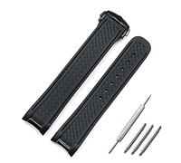 INFRI Bracelet en silicone 20 mm Accessoires de montre pour Omega Hippocampus 300 AT150 8900 mètres Bracelet de montre en caoutchouc marin boucle papillon, 20 mm