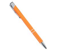 INFRI Lot de 100 stylos à bille à encre noire et bleue pour école, bureau, étudiant, signature pour écrire, papeterie, logo personnalisé (orange, bleu)