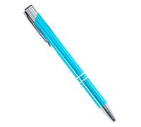 INFRI Lot de 100 stylos à bille à encre noire et bleue pour école, bureau, étudiant, signature pour écrire, papeterie, logo personnalisé (Bleu ciel 1, noir)