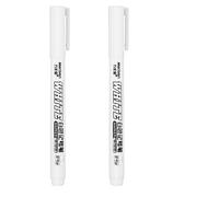 INFRI Lot de 2 marqueurs permanents étanches en métal pour peinture blanche et graffiti, tissu, bois, cuir, 1 mm