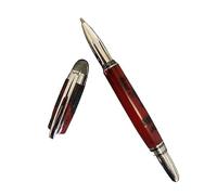 INFRI Star Stylo à bille en métal avec inscription rouge et pierre jaune (I)