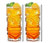 INFTYLE Lot de verres Tiki transparents de 60 à 414 ml - Verres à cocktail modernes parfaits pour les cocktails exotiques, Mai Tai, cocktails de style hawaïen, îles tropicales (transparent-2)