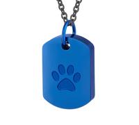 InfuMemo Collier funéraire pour cendres avec pendentif urne cylindrique avec outil de remplissage, Acier inoxydable