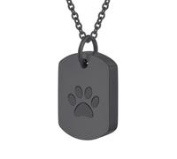 InfuMemo Collier funéraire pour cendres avec pendentif urne cylindrique avec outil de remplissage, Acier inoxydable