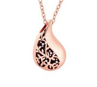 InfuMemo Collier urne arbre de vie en forme de larme pour cendres funéraires, bijoux commémoratifs pour homme et femme, Acier inoxydable