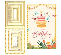 INFUNLY 13 pcs Rectangle Hot Foil Plate Glimmer Hot Foil Plates Bundle Pink Metal DIY Foil Paper Plate pour DIY Gaufrage Scrapbooking Decor Cartes de Voeux Making