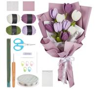 INFUNLY Kit complet de crochet de 10 pièces pour débutants avec instructions (français non garanti) et tutoriels vidéo - Cadeau pour la fête des mères, un mariage, un anniversaire