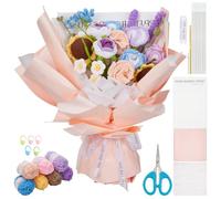 INFUNLY Kit complet de crochet pour débutants avec instructions (français non garanti) et tutoriels vidéo - Cadeau pour la fête des mères, un mariage, un anniversaire