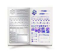 INFUNLY Marque-page en métal - Pochoirs en acier inoxydable - Pochoirs en forme d'étoiles et de flèches - Pour agenda, sculpture sur bois, bricolage, scrapbooking, gravure