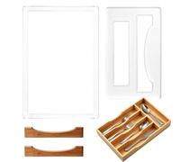 INFUNLY Organiseur de tiroir en acrylique transparent pour défonceuse à outils - Gabarit de découpe pour le travail du bois - Pochoirs de traçage incurvés - Outil de guidage pour bricolage et travaux