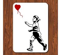 INFUNLY Pochoir réutilisable de style Banksy pour peinture murale, carrelage, toile, meubles, papier 29,7 x 21 cm