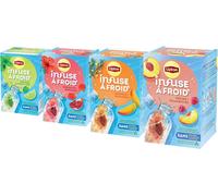 Infuse À Froid,Assortiment De 4 Parfums,Boisson D'été Rafraichissante,Eau Aromatisée Healthy,Grenade Hibiscus,Pêche Framboise,Mangue Rooibos,Menthe Citron Vert,60 Sachets Pyramid