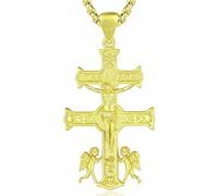 INFUSEU St. Christophe/St. Michel/St. Benoît/Saint Jude//Médaille Vierge Marie Croix Jésus 7 Sceaux d'Archange Pendentif en Argent Sterling 925 pour Hommes Femmes Amulettes Religieuses