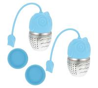 Infuseur à 2 Pièces Hibou en Silicone et Acier Inoxydable | Mélange de Saveurs, Réutilisable, Compatible Lave-vaisselle, Filtre Pratique pour Thé Froid à Infuser