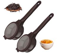 Infuseur à café réutilisable à mailles fines, 2 pièces, avec dessus pivotant et poignée pour thé en vrac/café/herbes/épices