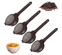 Infuseur à café réutilisable à mailles fines 4 pièces avec dessus pivotant facile et poignée pour thé/café/herbes/épic