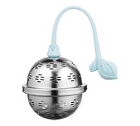 Infuseur à Épices Taille L Réutilisable en Acier Inoxydable 304 | Poignée en Silicone Argentée, Filtre le Thé Assaisonnements, Nettoyage Facile, pour Cuisson et Marinade