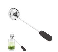 Infuseur à thé avec poignée - En acier inoxydable - Pour salle de goudron, filtre en fine, infuseur pour feuilles de thé, herbes, 2 pièces, doré résistant qui ne cause aucun dommage