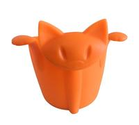Infuseur à thé créatif en forme de chat multifonction avec motif de dessin animé, passoire à tasse au design spécial, large application, orange