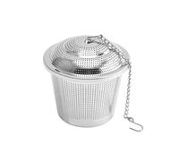 Infuseur à thé en acier inoxydable à mailles fines antirouille avec crochet de suspension, chaîne étendue, panier de séparation de thé en vrac (L)