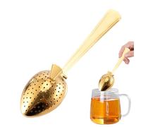 Infuseur à thé en acier inoxydable - Acier 304 - Long manche - Cuillère à thé avec trous fins - Diffuseur de café pour infuser des feuilles en vrac T-ea pour les amateurs de T-ea