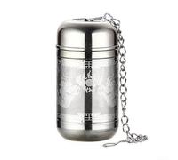 Infuseur à thé en acier inoxydable avec filtre en maille améliorée et longue chaîne, convient pour infuser des mélanges de thé en vrac et d'épices (B2-S)