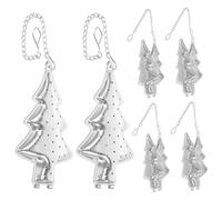 Infuseur à thé en acier inoxydable, design créatif en forme d'arbre et ensemble de 6 pièces, idéal pour une utilisation en cuisine, infuseur à thé en acier inoxydable, gadget unique d'infusion de thé