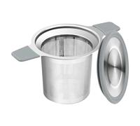 Infuseur à thé en acier inoxydable - Filtre à eau avec double poignée - Filtre à thé de grande capacité - Infuseur à thé avec couvercle - Tasses à thé - Filtre en fine - Filtre à panier de