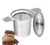 Infuseur à thé en acier inoxydable, infuseur à thé en vrac, filtre à thé en maille extra fine, poignées de grande capacité, infuseur à thé avec couvercle pour théières, tasses pour infuser les