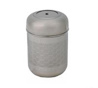 Infuseur à thé en acier inoxydable pour thé en vrac et épices | Passoire en maille à grand trou avec couvercle fin et chaîne étendue | Filtre à billes d'assaisonnement lavable au lave-vaisselle (M)