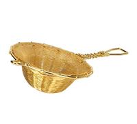 Infuseur à thé en Cuivre, Boule à thé, Filtre à thé, Passoire, Cuillère en Cuivre Pur, Réutilisable, Filtre à Feuilles Mobiles pour la Maison, le Bureau, doré Vintage