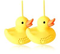 Infuseur à thé en forme de canard Passoire à thé créative Filtre à thé en silicone 2 pièces Infuseur à thé mignon en silicone Passoires à thé de qualité alimentaire pour thé en vrac Résistant