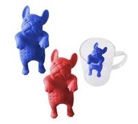 Infuseur À Thé En Forme De Chien 2 Pièces, Infuseur À Thé De Dessin Animé Mignon, Filtre À Thé En Silicone, Service À Thé Créatif