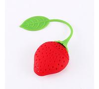 Infuseur à thé en silicone en forme de fraise, passoire à feuilles de thé, filtre à herbes et épices pour thé en vrac dans une théière, tasse à thé en silicone de qualité