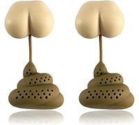 Infuseur À Thé en Silicone - Infuseur À Thé en Crotte, Infuseur À Thé pour Thé en Vrac, Drôle Infuseur À Thé À Brasser pour Le Thé, Le Café, La Cuisson des Enveloppements D'épices, 10x5x5cm