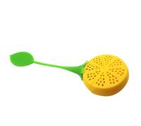 Infuseur à Thé en Silicone Jaune, Filtre à Feuilles pour Punch