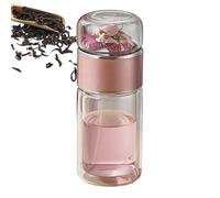 Infuseur À Thé En Verre - Bouteille Infuseur De Voyage | Bouteille De Thé Étanche Pour La Séparation Du Thê Et Dé L'eau | Parfait Pour Voyager Avec Du The En Vrac Et Des Fleurs