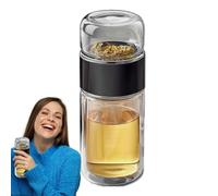 Infuseur à Thé en Verre En Verre, Système De Séparation Eau, Utilisable | Antifuite Passoire Infuseur Amovible Gobelet Portable Pour Thé En Vrac Café Cold Brew Boissons