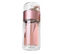 Infuseur à Thé en Vrac - Bouteille Verre | Mug de Voyage Isolé en Verre | Tasse à Feuilles avec Filtre Acier Inoxydable | Gobelet Préparation Thé Chaud Froid pour Bureau, École, Extérieur