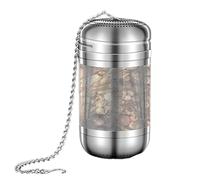 Infuseur à thé en vrac Lea-f - Infuseur à thé en acier inoxydable | Infuseur à thé en maille avec chaîne | Infuseur à picots flottant en maille | Infuseur à thé en forme de boule d'assaisonnement |