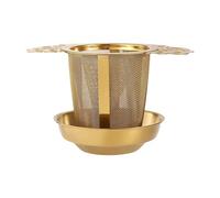 Infuseur à thé, filtre à mailles extra fines en acier inoxydable, filtre de grande capacité, léger, avec poignées pour tasses, cadeau, intérieur, 7 x 11,3 cm
