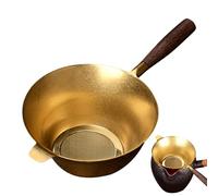 Infuseur à thé - Filtre à thé | Diffuseurs de thé pour thés en vrac passoires en acier inoxydable et plus raides avec manche en bois pour herbes à feuilles ou théières à épices, tasses pour brasser