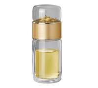 Infuseur à Thé Intelligent 3 En 1, Tasse à Thé Isolante à Double Couche, Théière En Verre Avec Infuseur, Séparation De L'eau Et Du The, Théière Portable Anti-Fuite