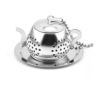 Infuseur à thé pour thé en Vrac, Infuseur à thé en Acier Inoxydable, Passoire à thé et à Herbes, Infuseur à Boules à thé avec Plateaux D'égouttement, pour thé en Vrac, Tisane