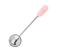Infuseur à thé sphérique rotatif créatif en acier inoxydable 304 avec poignée en forme de cuillère - Accessoires à thé (rose)