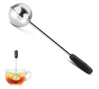 Infuseur boule à thé rotative | Cuillère passoire à thé en inoxydable | Poignée ergonomique | Filtre à thé innovant et astucieux